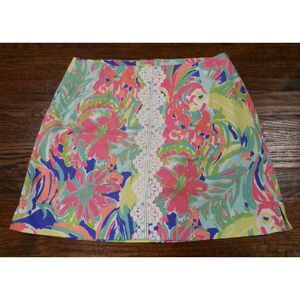 Lilly Pulitzer Women's Rhea Tropical Pattern Multicolor Skirt Skort Size 0